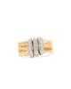 Marco Bicego Marco Bicego 18K White & Yellow Gold Marrakech Diamond Three Row Ring, 0.213 tcw - 3