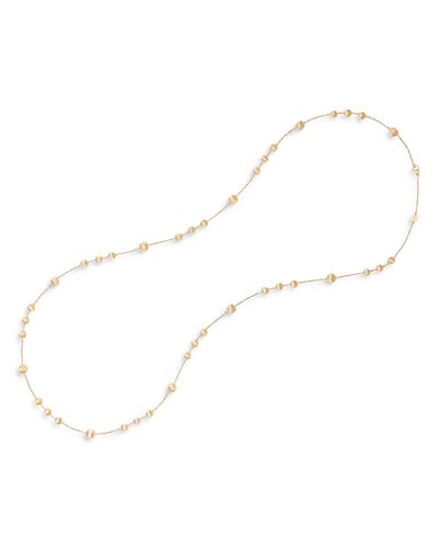 Marco Bicego Marco Bicego 18K Yellow Gold Africa Textured Bead Long Strand Necklace, 36