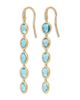 Marco Bicego Marco Bicego 18K Yellow Gold Jaipur Color Blue Topaz & Diamond Dangle Drop Earrings - 1