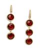 Marco Bicego Marco Bicego 18K Yellow Gold Jaipur Color Garnet & Diamond Drop Earrings - 1