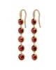 Marco Bicego Marco Bicego 18K Yellow Gold Jaipur Color Garnet & Diamond Linear Drop Earrings - 1