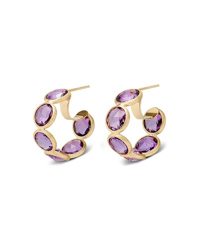 Marco Bicego Marco Bicego 18K Yellow Gold Jaipur Color Gemstone Hoop Earrings