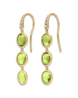 Marco Bicego Marco Bicego 18K Yellow Gold Jaipur Color Peridot & Diamond Drop Earrings