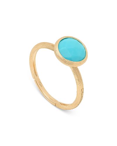 Marco Bicego Marco Bicego 18K Yellow Gold Jaipur Color Small Turquoise Bezel Ring