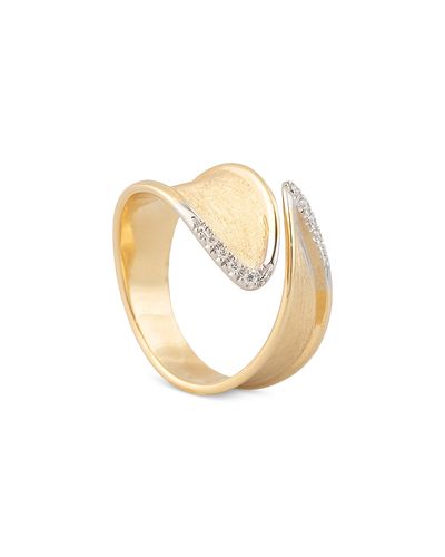 Marco Bicego Marco Bicego 18K Yellow Gold Lunaria Twist Diamond Wrap Ring