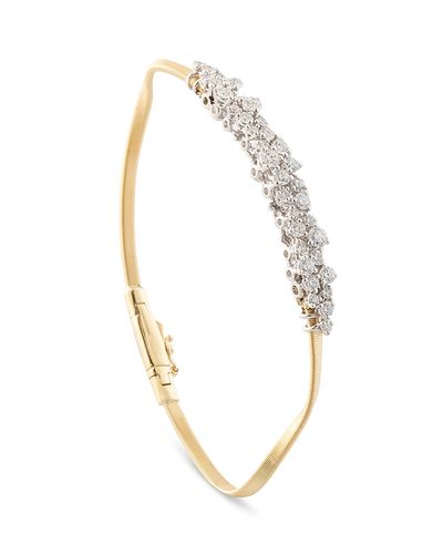 Marco Bicego Marco Bicego 18K Yellow Gold Marrakech Diamond Graduated Cluster Bangle Bracelet