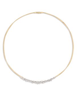 Marco Bicego Marco Bicego 18K Yellow Gold Marrakech Diamond Graduated Cluster Collar Necklace, 16.5