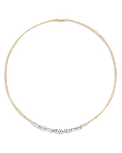 Marco Bicego Marco Bicego 18K Yellow Gold Marrakech Diamond Graduated Cluster Collar Necklace, 16.5