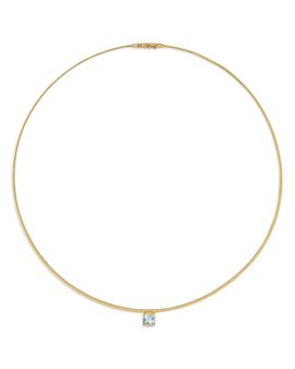 Marco Bicego Marco Bicego 18K Yellow Gold Masai Aquamarine Coil Link Pendant Necklace, 16