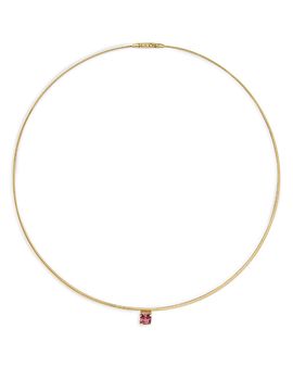 Marco Bicego Marco Bicego 18K Yellow Gold Masai Pink Tourmaline Coil Link Pendant Necklace, 16