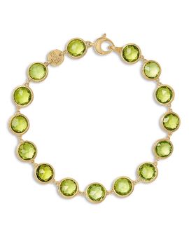 Marco Bicego Marco Bicego 18K Yellow Gold Peridot Bezel Link Bracelet