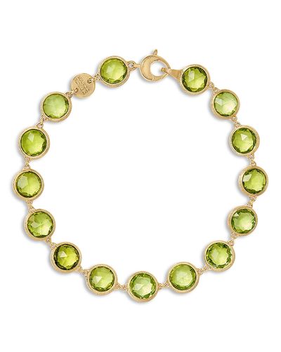 Marco Bicego Marco Bicego 18K Yellow Gold Peridot Bezel Link Bracelet