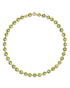 Marco Bicego Marco Bicego 18K Yellow Gold Peridot Bezel Link Collar Necklace, 15.5