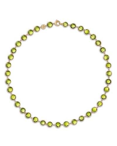 Marco Bicego Marco Bicego 18K Yellow Gold Peridot Bezel Link Collar Necklace, 15.5