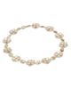 Marco Bicego Marco Bicego 18K Yellow Gold Petali Mother of Pearl & Diamond Flower Link Statement Necklace, 17.75 - 1