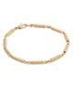Marco Bicego Marco Bicego 18K Yellow Gold Uomo Ridged Bar Link Bracelet - 1