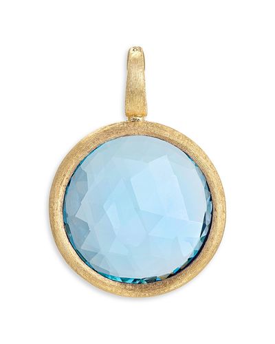 Marco Bicego Marco Bicego Blue Topaz Bezel Pendant in 18K Yellow Gold