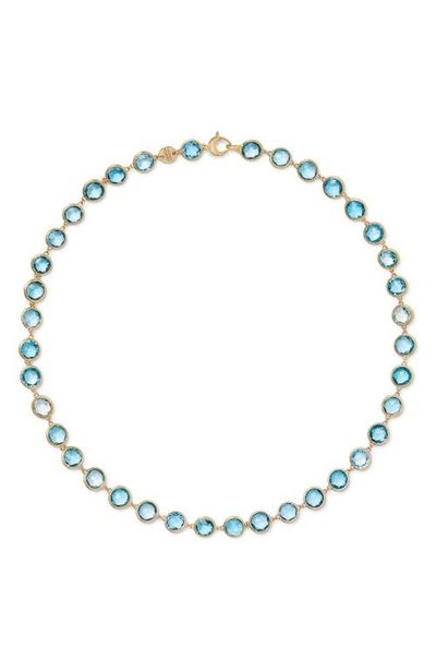 Marco Bicego Marco Bicego Jaipur 18k Gold Blue Topaz Necklace 