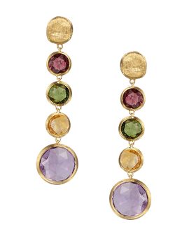Marco Bicego Marco Bicego Jaipur 18K Yellow Gold And Multi-Stone Drop Earrings
