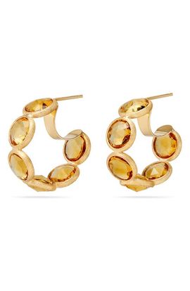 Marco Bicego Marco Bicego Jaipur Color 18k Gold Citrine Hoop Earrings 