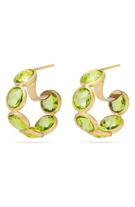Marco Bicego Marco Bicego Jaipur Color 18k Gold Peridot Hoop Earrings 