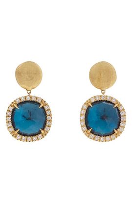 Marco Bicego Marco Bicego London Blue Topaz & Diamond Drop Earrings