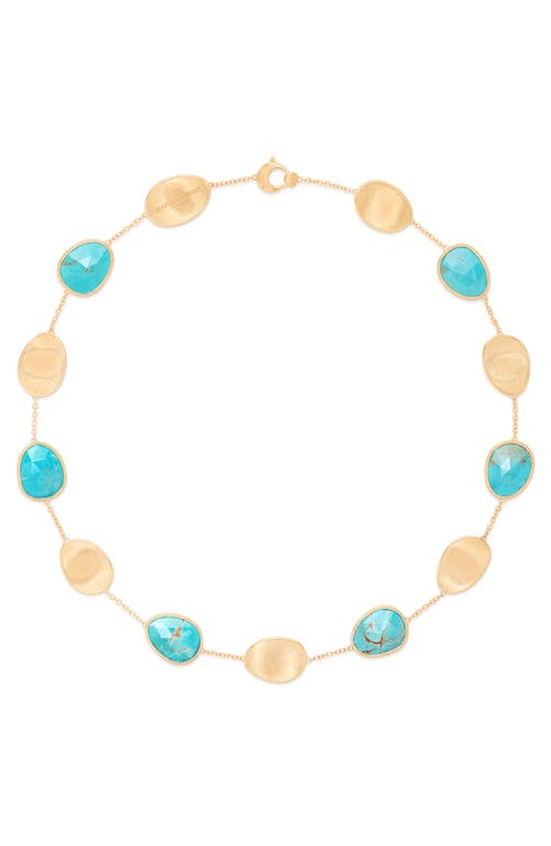 Marco Bicego Marco Bicego Lunaria Turquoise Station Collar Necklace