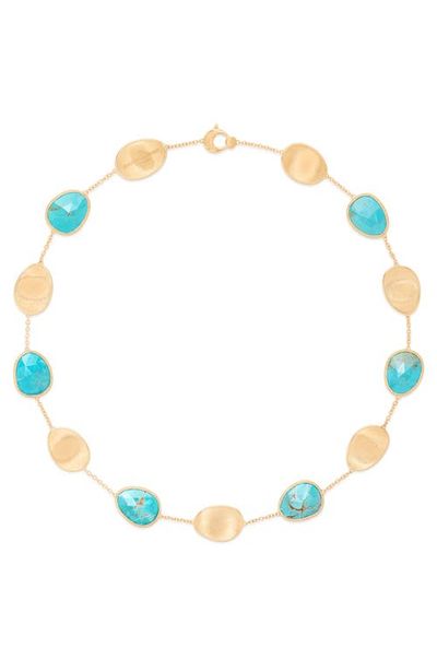 Marco Bicego Marco Bicego Lunaria Turquoise Station Collar Necklace
