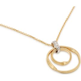 Marco Bicego Marco Bicego Marrakech 18k Gold Diamond Circle Pendant Necklace