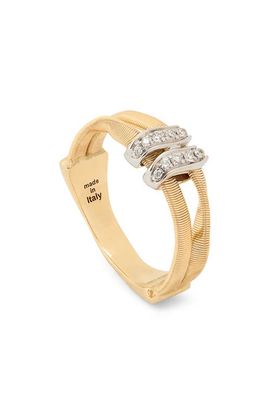 Marco Bicego Marco Bicego Marrakech 18k Gold Diamond Two Strand Ring