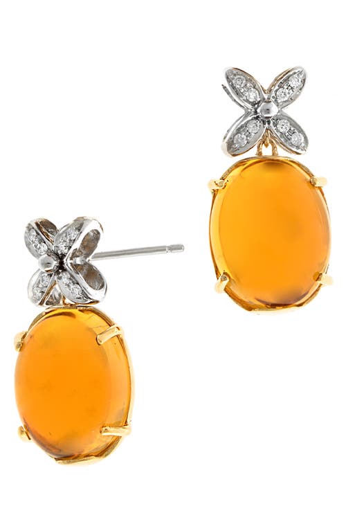 Marco Bicego Marco Bicego Marrakech Onde 18K Gold & Yellow Quartz Earrings