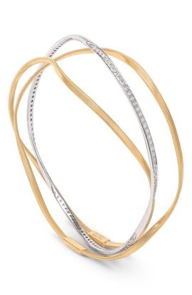 Marco Bicego Marco Bicego Set of 3 18K Gold Marrakech Diamond Bangle Bracelets