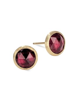 Marco Bicego Women's Jaipur Color 18K Yellow Gold & Red Garnet Stud Earrings