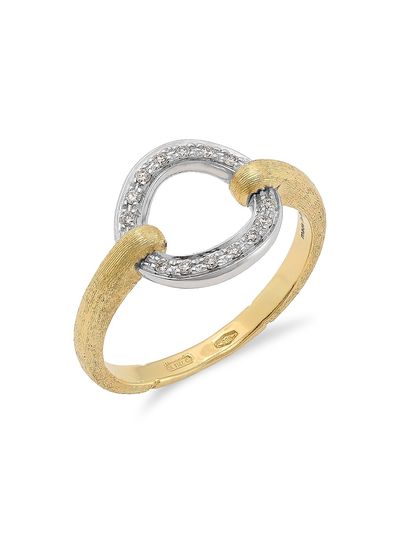 Marco Bicego Women's Jaipur Two-Tone 18K Gold & Diamond Flat-Link Ring