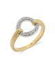 Marco Bicego Women's Jaipur Two-Tone 18K Gold & Diamond Flat-Link Ring - 5