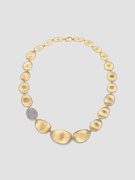 Marco Bicego Women's Lunaria 18K Yellow Gold & Diamond Pavé Station Collar Necklace