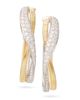 Marco Bicego Women's Marrakech 18K Yellow & White Gold & 0.75 TCW Diamond Twisted Hoop Earrings - 1