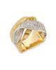 Marco Bicego Women's Marrakech 18K Yellow & White Gold & 0.88 TCW Diamond Wide Ring - 5