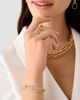 Marco Bicego Women's Marrakech 18K Yellow Gold Three Srand Coil Bracelet with Diamond Stations - 2