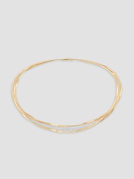 Marco Bicego Women's Marrakech Two-Tone 18K Gold & 0.28 TCW Diamond Triple-Strand Necklace