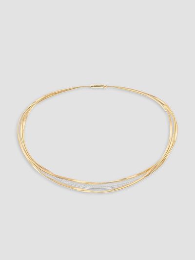 Marco Bicego Women's Marrakech Two-Tone 18K Gold & 0.28 TCW Diamond Triple-Strand Necklace