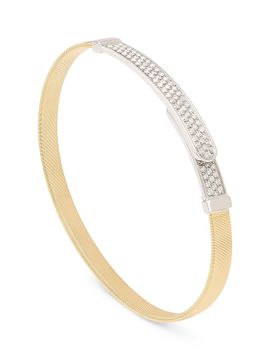 Marco Bicego Women's Masai Two-Tone 18K Gold & 0.50 TCW Diamond Thin Coil Bangle