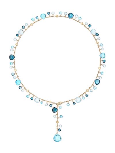 Marco Bicego Women's Paradise Topaz 18K Yellow Gold, 0.10 TCW Diamond & Mixed Topaz Lariat Necklace