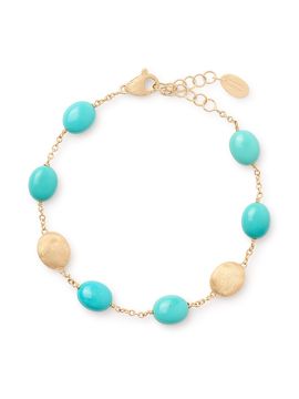 Marco Bicego Women's Siviglia 18K Yellow Gold & Turquoise Chain Bracelet/8.25"