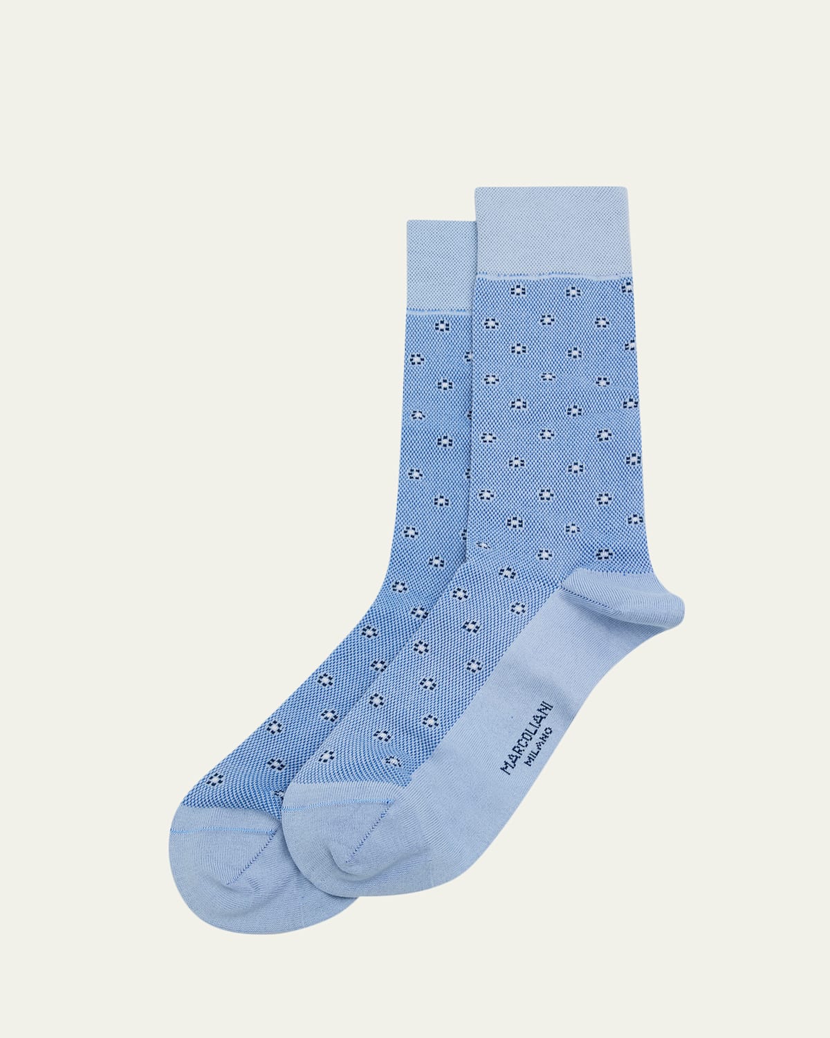 Marcoliani Men's Micro-Floral Crew Socks