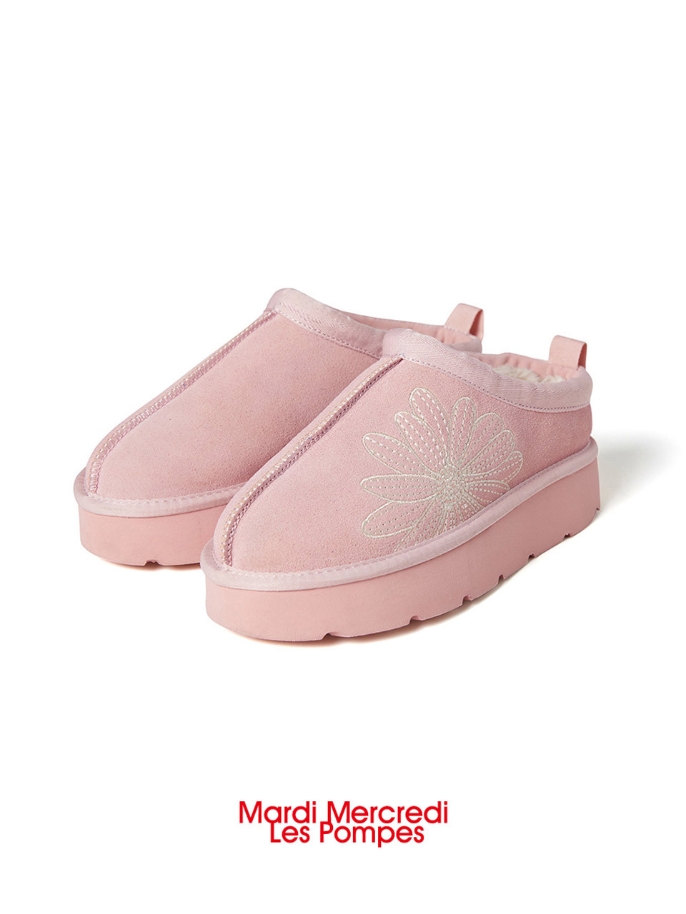 MARDI MERCREDI LESPOMPES Classique Mules_Pink
