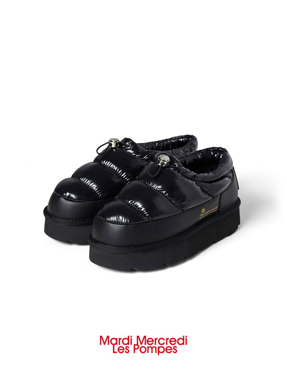 MARDI MERCREDI LESPOMPES Hiver Padded Slip-On_Black