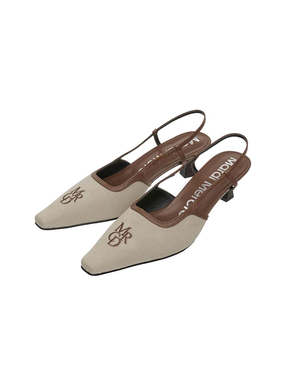 MARDI MERCREDI LESPOMPES Slingback MRCD Pumps_Beige Brown