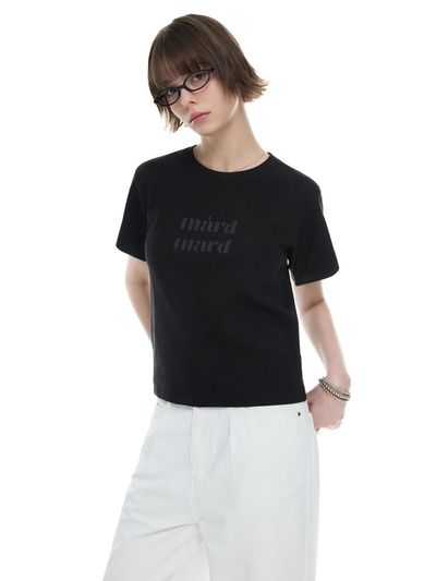 mardmard Armand Logo Crop T-shirt [Black]