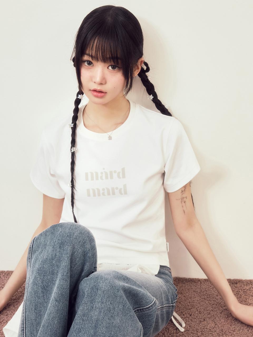 mardmard Armand Logo Crop T-shirt [White]